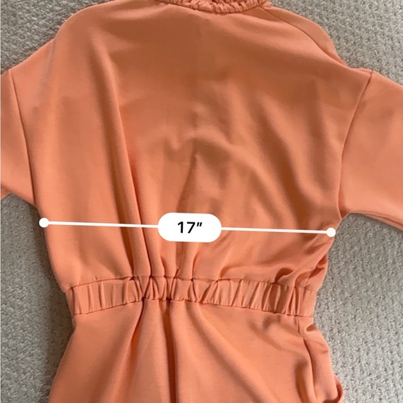 Privy Orange Mini Dress Cinched Waist with Black Ties L - Picture 6 of 8